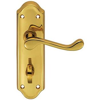 Brushed Brass Victorian Levers (Pair) – 168 × 47 mm Backplate Design