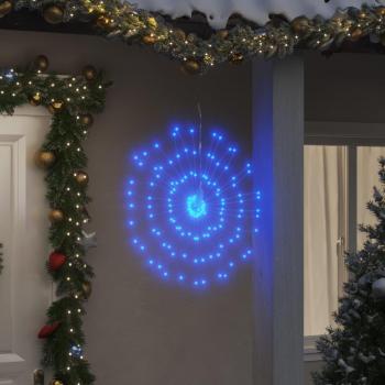 Fyrverkeriljus 140 LED, blåa 4 st