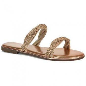 Women’s Jade Slider Shoes – XY London, Rose Gold, 4
