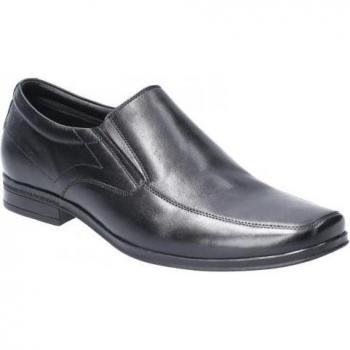Hush Puppies Men's Billy Black Slip-On Leather Shoe