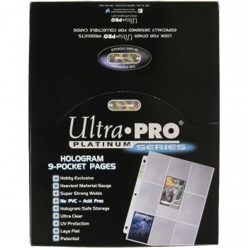 Ultra Pro Platinum Holo Pages – 9‑Pocket, 3‑Hole Set