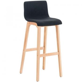 Sgabello bar a 4 gambe con supporto piedi, seduta nera, modello 100004975