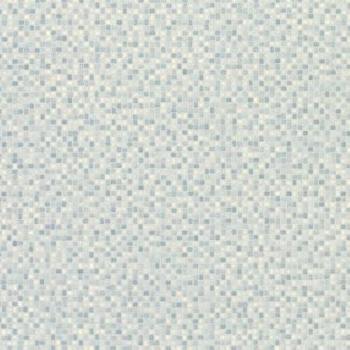 Pavimento Vinílico Azul con Diseño de Mosaicos Plateados 2m x 2m