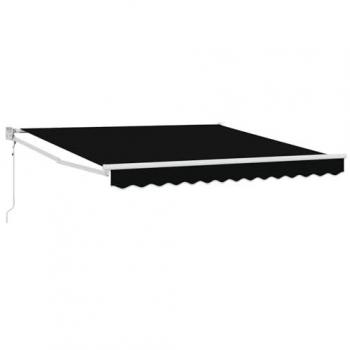 Auvent Vidaxl Noir 3×2,5 m Polyester et Métal