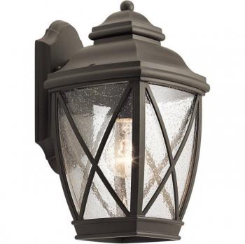 Lampada Esterna a Lanterna di Bronzo con Vetro e Alluminio