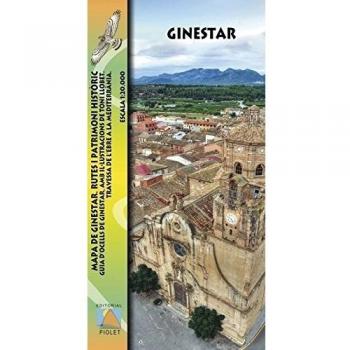 Ginestar: Mapa de ginestar. Rutes i patrimoni històric. Escala 1:20. 000.