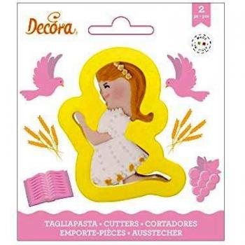 Decora Forma per Biscotti in Plastica Comunione, Bambina