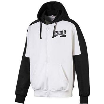 Rebel Block FZ FL Herrenpullover von PUMA – Weiß, L – SKU 580546