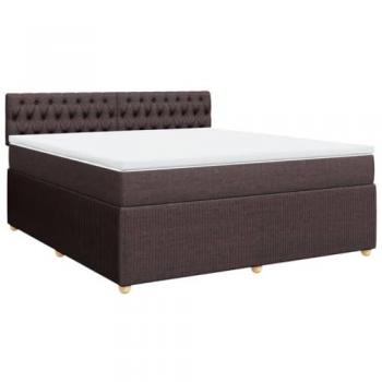 VidaXL Boxspringbett 180x200 cm Dunkelbraun mit Matratze