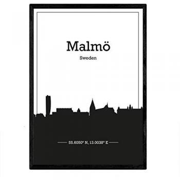 Póster A4 de Malmö, Suecia