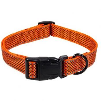 Collier Chien Orange Modèle Queen Réfléchissant 1,5 x 30-45 cm
