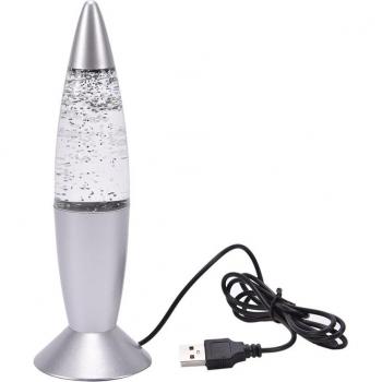 Lámpara nocturna de lava con control RGB por USB