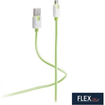 Cable USB FLEXLINE USB-A a USB-B, verde, 2,0 m
