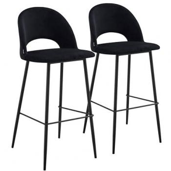 Sedie Couture Nero Metallizzato 2 pezzi