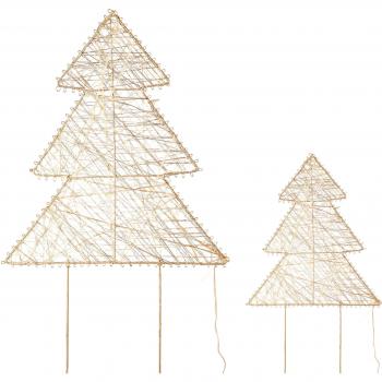 Beige Deko-Baum LUMIA von CREATIV DECO, 46x50cm, ideal für die Weihnachtszeit