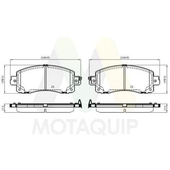 MOTAQUIP LVXL2109 Kit de pastilhas de travão
