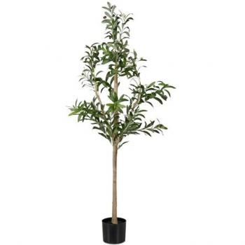 Relaxdays Olivenbaum 150 cm (Pflanze aus Kunstmaterial)