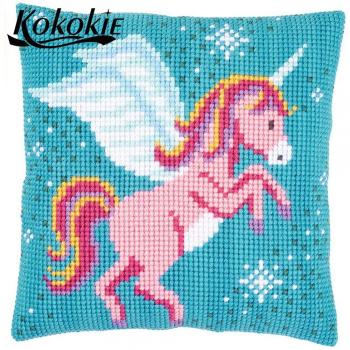 Kit de coussin en coton licorne