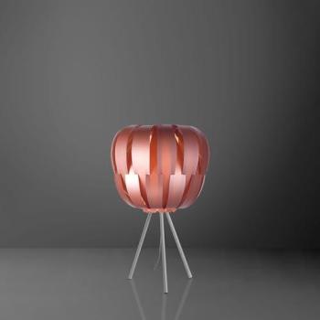 Polilux Lampada da tavolo 1 luce in metallo rosato