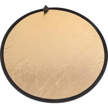 2-in-1 Folding Mirror 24/60cm, Gold and Silver Reflector for Photographers