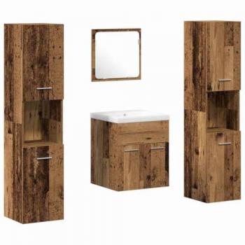 Ensemble de meubles de salle de bain en bois récupéré
