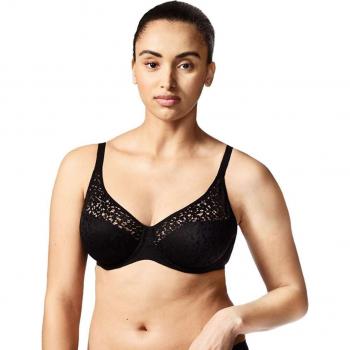 Chantelle Womens Easy Feel Norah Covering Moulded Bra (Black Polyamide, Size 32E)