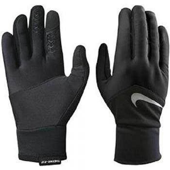 Nike Femme Dri-Fit Tempo Gants de Running pour Femmes, Taille Médiane (Noir/Argent)