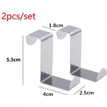 Ganchos de acero inoxidable para armario de cocina, 2 uds en forma de Z