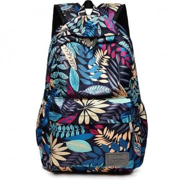 Hawaiian Print School Backpack for Teenagers