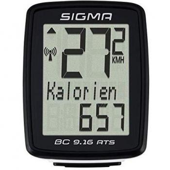 Compteur de vélo Sigma BC 9.16 ATS sans fil, Unisexe, Noir