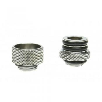 Premium Bitspower Mini D‑Plug Kit – Silver Shine