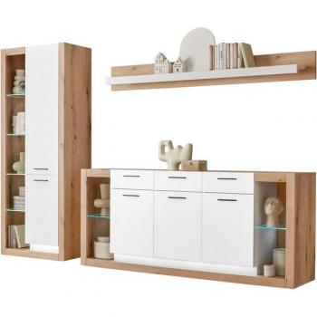 INOSIGN Wohnzimmer-Set Brixen, moderne Anbauwand in Eiche Evoke