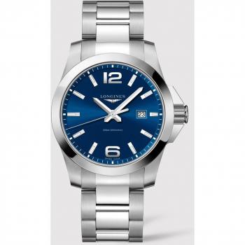 Blue Quartz Conquest by Longines, 43mm – L3.760.4.96.6