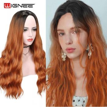 Wignee Ombre Brown Synthetic Hair Wig
