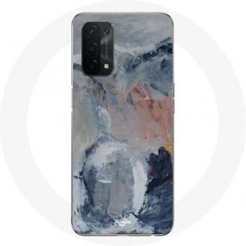 Oppo A54 5G Case with Gray Abstract Background
