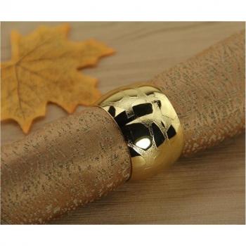 4pcs 4cm Diameter Gold Alloy Napkin Rings
