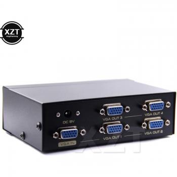 4 Way VGA Splitter 1-in-4-out with Power Supply