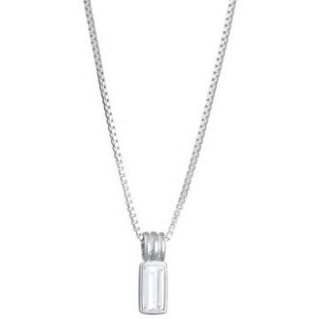Kuzzoi Kette mit rechteckigem Topas-Anhänger aus 925 Sterling Silber