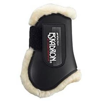 Eskadron Basics Fauxfur Compact Streichkappe hinten – weiß, elastisch, 12 cm