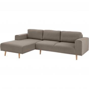 Home Affair Lasse L‑Form Ecksofa – L‑Form Design, natürliche Holzfüße