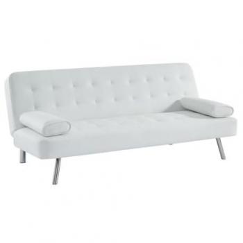 Sofá cama clic-clac de piel sintética Michelle II
