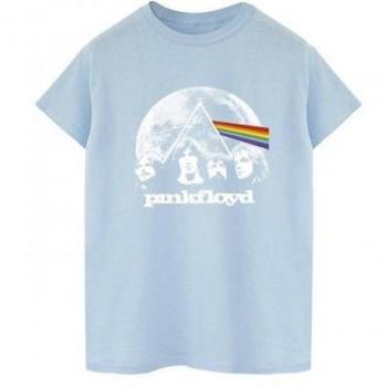 Pink Floyd Women's Cotton Boyfriend T-Shirt in Moon Prism Blue