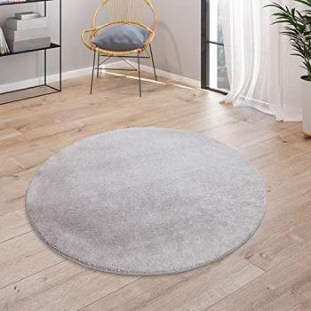 Tapis Rond Gris Très Doux 200 cm