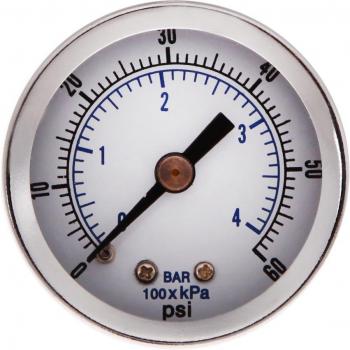Manómetro de placa de dial 1,5 para vacío hidráulico