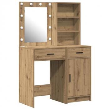 Coiffeuse double en chêne vieXL – dimensions 50 × 41 × 135 cm