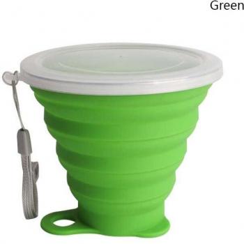 Colorful Silicone Travel Mug with Lanyard