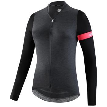 Camiseta Melange Cinza Escuro para Ciclismo Feminina