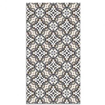 Alfombra cocina vinilo hidráulico oriental gris 200x200 cm