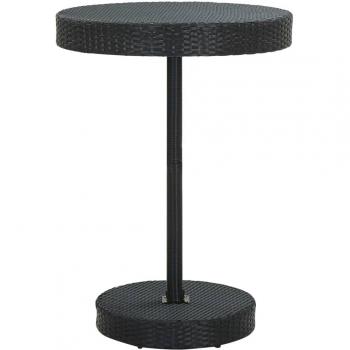 Mesa de Exterior VidaXL 75,5x106 cm Vime Preto