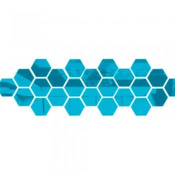 Autocollants muraux miroir hexagonaux 12 pièces